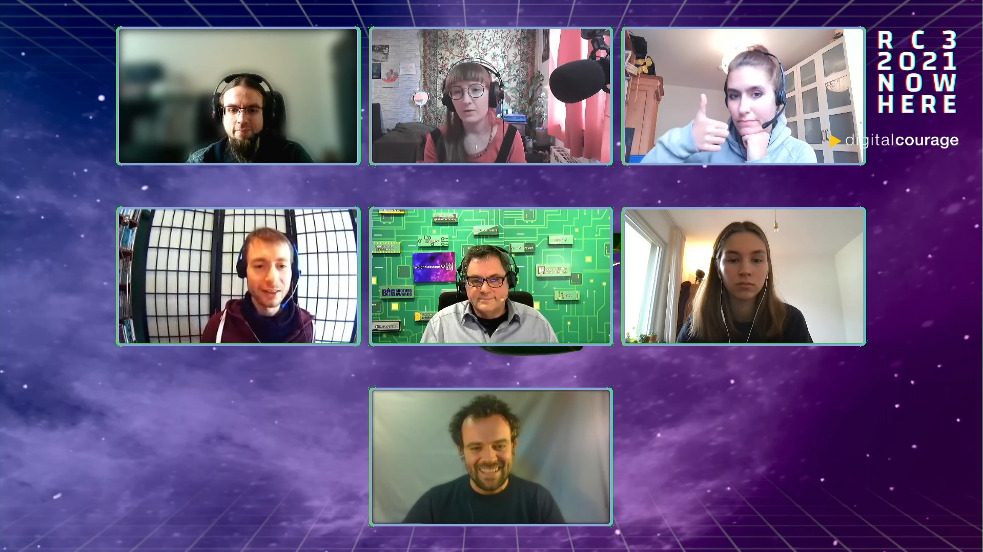 Screenshot aus der Online-Podiumsdiskussion